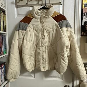 Women's Cream Puffer Jacket
